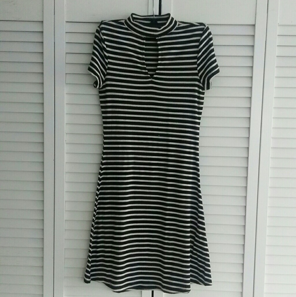 Striped mini dress